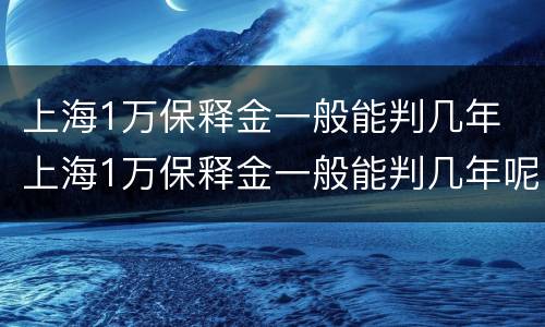 上海1万保释金一般能判几年 上海1万保释金一般能判几年呢