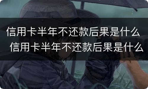 信用卡半年不还款后果是什么 信用卡半年不还款后果是什么呢