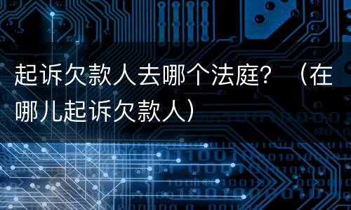 起诉欠款人去哪个法庭？（在哪儿起诉欠款人）