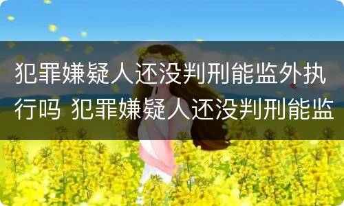 犯罪嫌疑人还没判刑能监外执行吗 犯罪嫌疑人还没判刑能监外执行吗