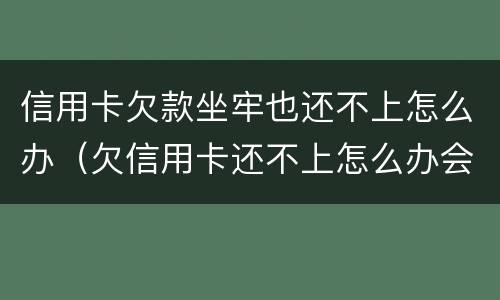 信用卡欠款坐牢也还不上怎么办（欠信用卡还不上怎么办会坐牢吗）