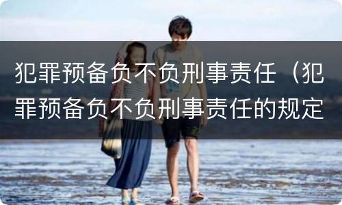 犯罪预备负不负刑事责任（犯罪预备负不负刑事责任的规定）