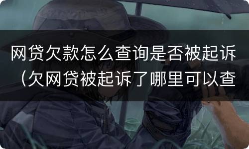 网贷欠款怎么查询是否被起诉（欠网贷被起诉了哪里可以查到）