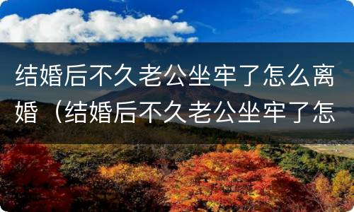 结婚后不久老公坐牢了怎么离婚（结婚后不久老公坐牢了怎么离婚呢）