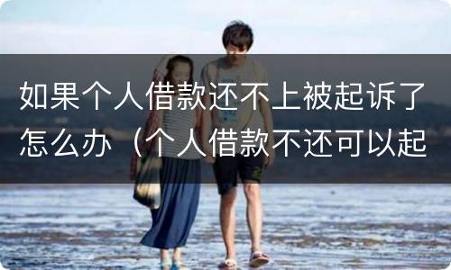 如果个人借款还不上被起诉了怎么办（个人借款不还可以起诉吗）