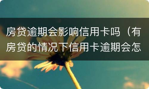 房贷逾期会影响信用卡吗（有房贷的情况下信用卡逾期会怎样）