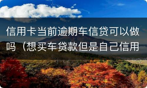 信用卡当前逾期车信贷可以做吗（想买车贷款但是自己信用卡有逾期怎么办）