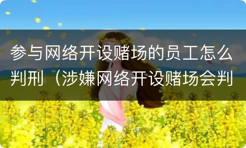 参与网络开设赌场的员工怎么判刑（涉嫌网络开设赌场会判么）