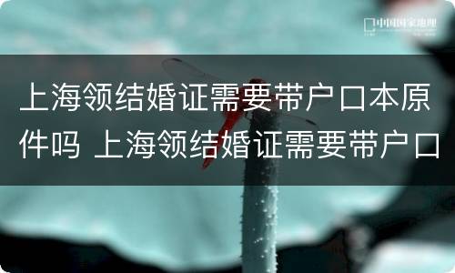 上海领结婚证需要带户口本原件吗 上海领结婚证需要带户口本原件吗现在
