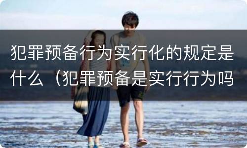 犯罪预备行为实行化的规定是什么（犯罪预备是实行行为吗）