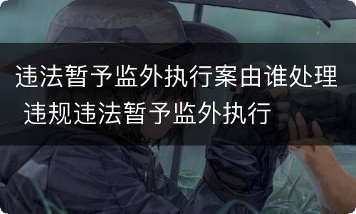 违法暂予监外执行案由谁处理 违规违法暂予监外执行