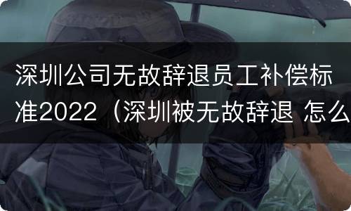 深圳公司无故辞退员工补偿标准2022（深圳被无故辞退 怎么办）