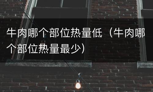 牛肉哪个部位热量低（牛肉哪个部位热量最少）