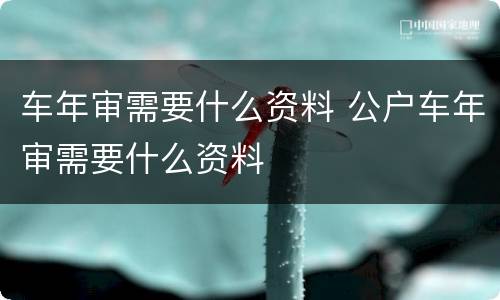 车年审需要什么资料 公户车年审需要什么资料
