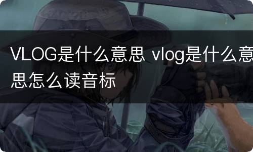 VLOG是什么意思 vlog是什么意思怎么读音标