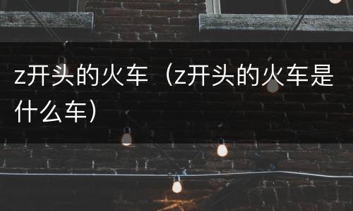 z开头的火车（z开头的火车是什么车）