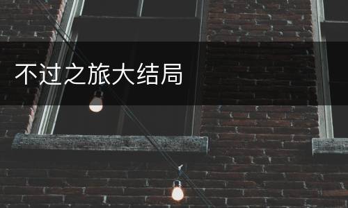 不过之旅大结局
