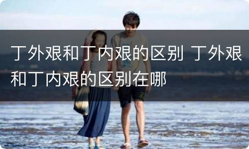 丁外艰和丁内艰的区别 丁外艰和丁内艰的区别在哪