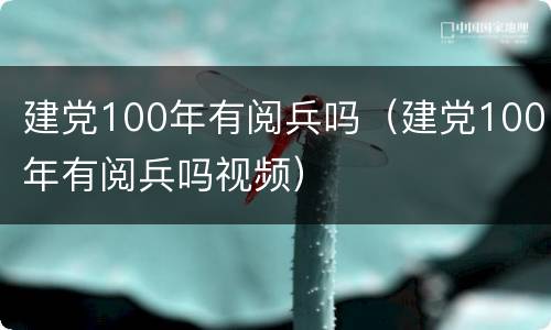建党100年有阅兵吗（建党100年有阅兵吗视频）
