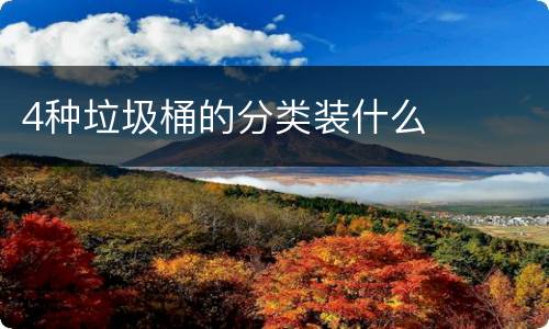 4种垃圾桶的分类装什么