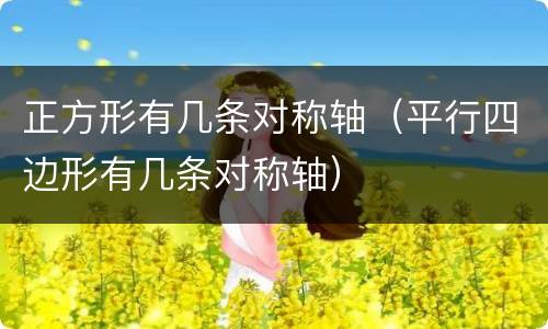 正方形有几条对称轴（平行四边形有几条对称轴）