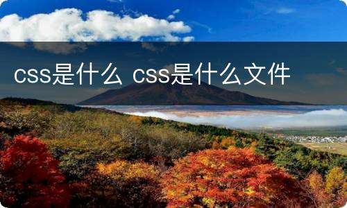 css是什么 css是什么文件