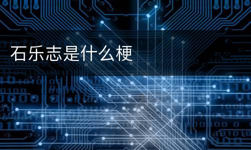 石乐志是什么梗