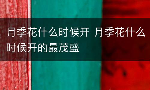 月季花什么时候开 月季花什么时候开的最茂盛