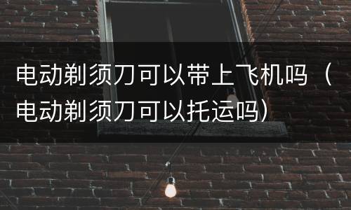 电动剃须刀可以带上飞机吗（电动剃须刀可以托运吗）
