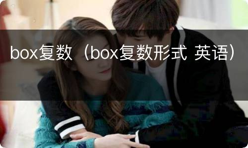 box复数（box复数形式 英语）