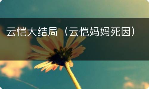 云恺大结局（云恺妈妈死因）