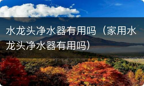 水龙头净水器有用吗（家用水龙头净水器有用吗）