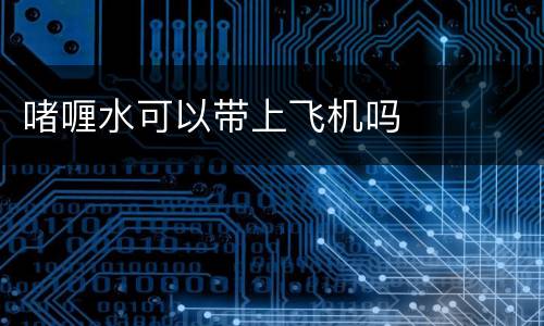 啫喱水可以带上飞机吗