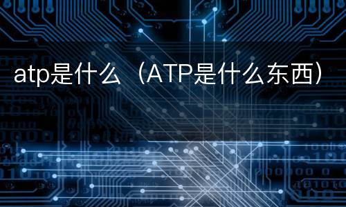 atp是什么（ATP是什么东西）