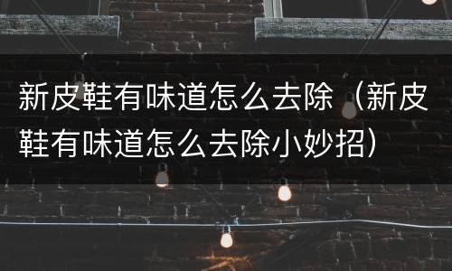新皮鞋有味道怎么去除（新皮鞋有味道怎么去除小妙招）