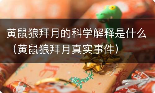 黄鼠狼拜月的科学解释是什么（黄鼠狼拜月真实事件）