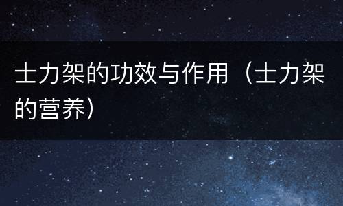 士力架的功效与作用（士力架的营养）