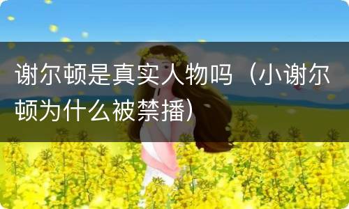 谢尔顿是真实人物吗（小谢尔顿为什么被禁播）