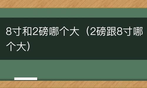 8寸和2磅哪个大（2磅跟8寸哪个大）