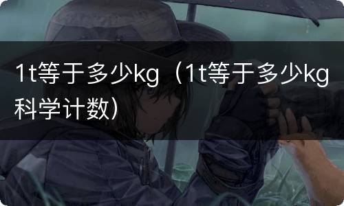 1t等于多少kg（1t等于多少kg科学计数）