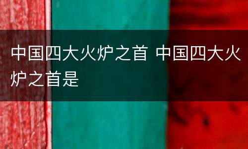 中国四大火炉之首 中国四大火炉之首是