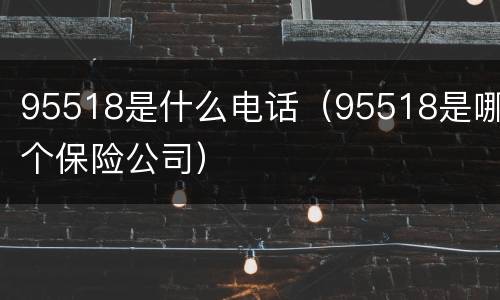 95518是什么电话（95518是哪个保险公司）