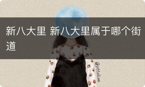 新八大里 新八大里属于哪个街道
