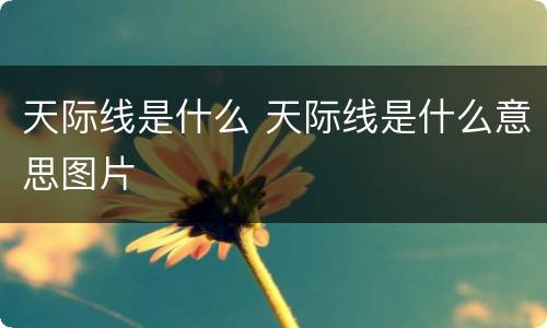 天际线是什么 天际线是什么意思图片