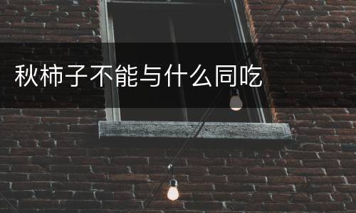秋柿子不能与什么同吃