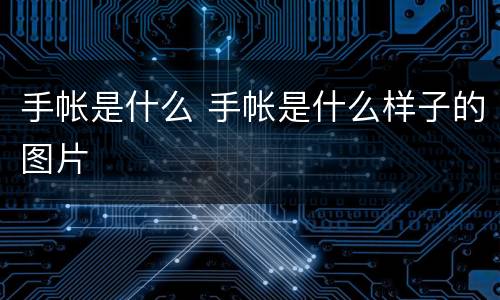 手帐是什么 手帐是什么样子的图片