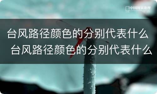 台风路径颜色的分别代表什么 台风路径颜色的分别代表什么国家
