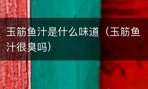 玉筋鱼汁是什么味道（玉筋鱼汁很臭吗）