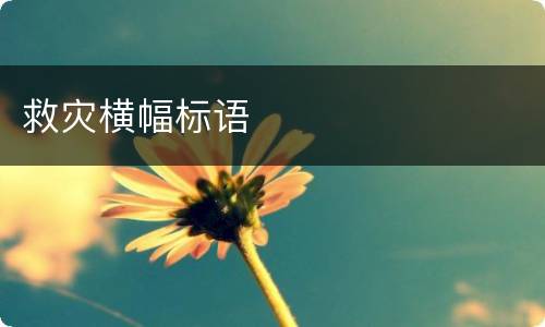 救灾横幅标语