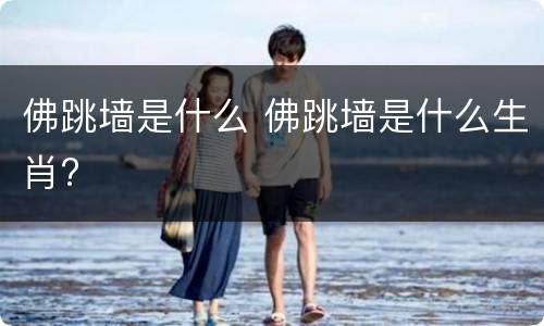 佛跳墙是什么 佛跳墙是什么生肖?
